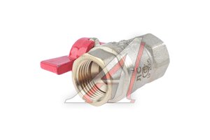 Кран шаровый латунь 1/2" вн/вн.бабочка красная 109-1239
