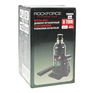 Домкрат бутылочный 8т 200-400мм с клапаном ROCKFORCE RF-T90804(DS)