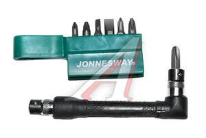 Набор бит 1/4" PH,PZ,SL,с держателем 8 предметов JONNESWAY S08H208S