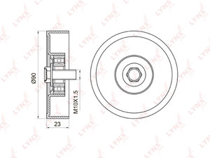 Ролик приводного ремня SUZUKI Grand Vitara (98-),RX4 (06-09) натяжной LYNX PB5027, VKM66005, 17540-77E10