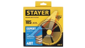 Диск пильный по дереву 185х30мм 24 зуба STAYER 3682-185-30-48_z01