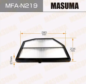 Фильтр воздушный NISSAN Pathfinder (R52R) (14-) (2.5) MASUMA MFA-N219, 16546-3KY0B