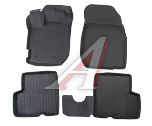 Коврик салона RENAULT Duster 2WD/4WD (17-) 3D резина черный (4 предм.) Premium SRTK PR.RN.DUST.17G.02X35