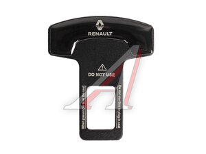 Заглушка ремня безопастности металлическая "Renault" 1шт. 826730, RENAULT