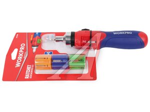 Отвертка реверс автомат смена бит 24ши WORKPRO WP221056