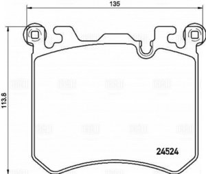 Колодки тормозные BMW X6 (E72) передние (4шт.) TRIALLI PF4191, GDB1826, 34116799964/34116794880/34116793643/ 34116789079