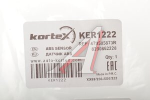 Датчик ABS KORTEX KER1222 RENAULT DUSTER зад пр KER1222