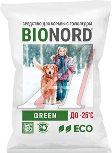 Материал противогололедный 23кг реагент (-25град.) GREEN БИОНОРД Бионорд 844433
