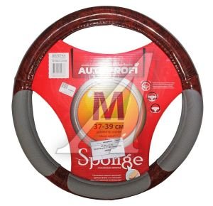 Оплетка руля 37-39m винил под дерево AUTOPROFI SP-5022 L.GY (M)