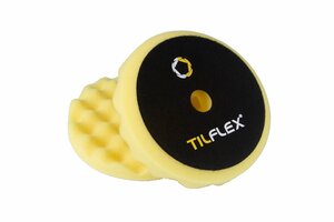 Круг полировальный на липучке с отверстием рефленый 150х25мм желтый TILFLEX TL72