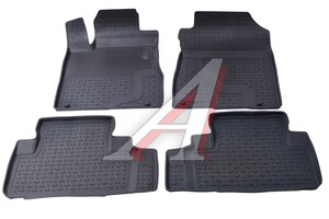 Коврик салона HONDA CR-V 4 (12-16) резина черный (4 предм.) SEINTEX 85083