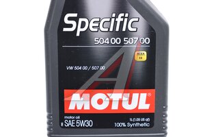 Масло моторное MOTUL SPECIFIC VW 504/00/507/00 5W30 синт.1л 113207, MOTUL 0W30/107049/106374/107050/106375/113207/113226
