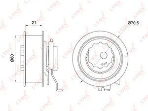 Ролик натяжной ГРМ LYNX PB-1262 PB-1262