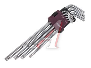 Набор ключей TORX T10-Т50 Г-образных удлиненных 9 предметов THORVIK TKL9S