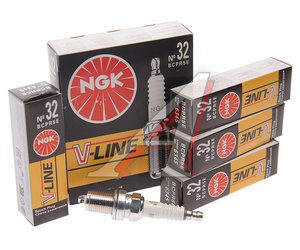 Свеча зажигания ЗМЗ-40524 ЕВРО-3 V-LINE №32 NGK комплект 6345-не использовать, BCPR5E, 4052.3707000-10