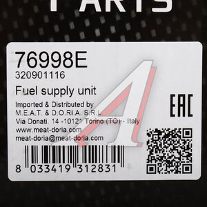 Насос топливный CITROEN C3 MEAT&DORIA 76998E, 775418, 1525.PY