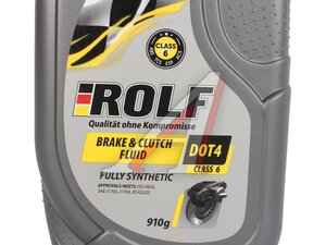 Жидкость тормозная ROLF DOT-4 CLASS 6 910г 323133, ROLF
