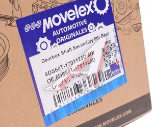 Шестерня КПП JAC N120 (19-) вала вторичного 6-й передачи MOVELEX 6DS60T-1701120D-MX, 6DS60T-1701120D