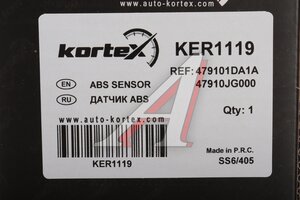 Датчик АБС NISSAN X-Trail (07-) колеса переднего KORTEX KER1119, 47910-1DA1A