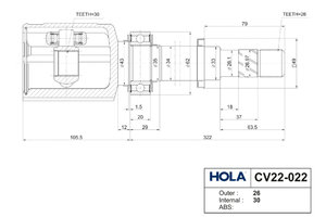 ШРУС внутренний NISSAN Qashqai (08-) правый HOLA CV22-022, PCV1744, 39771-JD02B