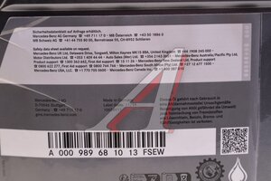 Масло моторное MERCEDES 5W40 синт. MB 229.5 5л A000989681013FSEW