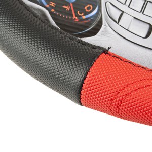 Оплетка руля (M) 37-39см черно-красная MISTAR MIS-17STW19 RD (M)