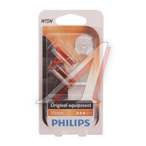 Лампа 12V WY5W W2.1x9.5d желтая блистер (2шт.) Yellow PHILIPS 12396NAB2, P-12396-2бл, А12-5-2