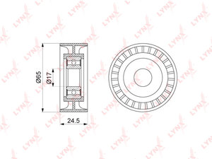 Ролик приводного ремня JEEP Grand Cherokee (13-) натяжителя LYNX PB5139, 04891595AE