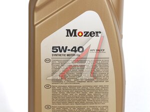 Масло моторное MOZER 5W40 SN/CF 1л 4606093, MOZER 5W40