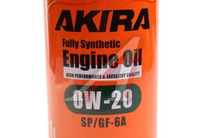 Масло моторное AKIRA ENGINE OIL 0W20 синт.1л Япония A00032229-001, AKIRA 0W20