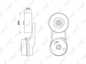 Натяжитель приводного ремня OPEL Astra GTC (12-),Insignia (08-) (2.0) LYNX PT3234, VKM35006, 1340584/12605175