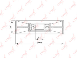 Ролик приводного ремня MERCEDES C (W202,W203,CL203,S202,S203) натяжителя LYNX PB5230, 15875, A1122000970