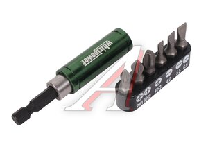 Набор бит 1/4" PH1-3 с держателем 7 предметов WHIRLPOWER 27124004, 96-0207