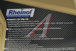 Масло моторное SWD RHEINOL Primus LDI 0W-30 SN/C3 синт.4л 30172480, SWD 5W-30