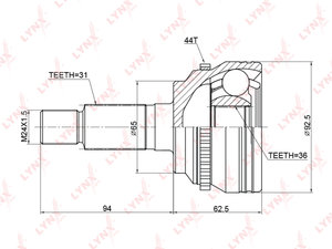 ШРУС наружный MAZDA CX-7 (07-) передний LYNX CO3770A, GP2722530