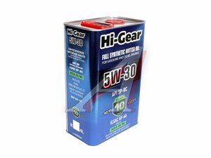 Масло моторное HG 5W30 A5/B5 синт. 4л HG0534, HI-GEAR 5W30