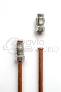 Трубка тормозная универсальная (медь) L=550мм AVTO.WORLD AW-5RU-0550 L/L, AW5RU0550LL