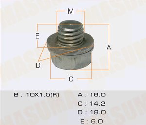 Пробка сливная TOYOTA MITSUBISHI SUZUKI картера масляного АКПП MASUMA 73, 24823-79C10