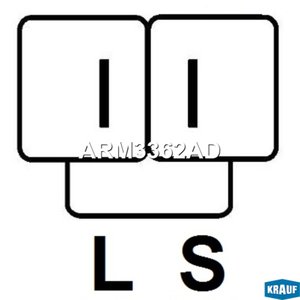 Регулятор NISSAN Almera напряжения генератора KRAUF ARM3362AD, 23215-0M011
