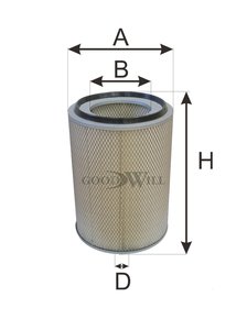 Фильтр воздушный HYUNDAI UniverseSpaceLuxury/Xpress GOODWILL AG1025, 28130-8D000