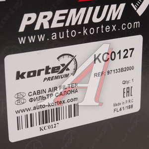 Фильтр воздушный салона KIA Soul (13-) (1.6) KORTEX KC0127, 97133-B2000