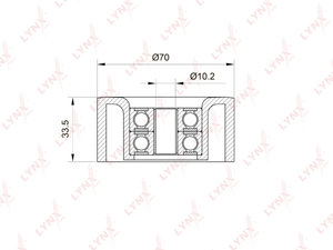 Ролик приводного ремня NISSAN Juke (10-),Tiida (07-),Qashqai (07-13) натяжителя LYNX PB5013, VKM62022, 11927-1HC0A