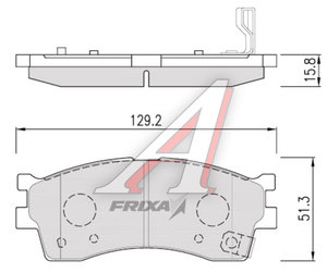 Колодки тормозные KIA Spectra (05-), Rio (02-), Clarus (98-) передние (4шт.) FRIXA FPK04N, 58115-FDC00