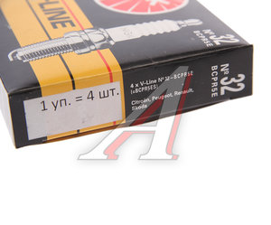 Свеча зажигания ЗМЗ-40524 ЕВРО-3 V-LINE №32 NGK комплект 6345-не использовать, BCPR5E, 4052.3707000-10