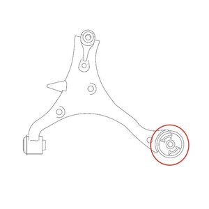 Сайлентблок HONDA Civic (00-) рычага передний CTR GV0241, CVHO-10, 51391-S5A-024
