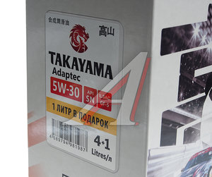 Масло моторное TAKAYAMA Adaptec SN/GF-5 5W30 синт.4+1л 605627, TAKAYAMA 5W30