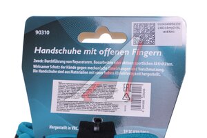 Перчатки комбинированные без пальцев р. XL GROSS 90310