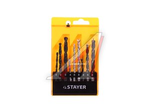 Набор сверел комби STAYER дерево металл бетон 29720-H9