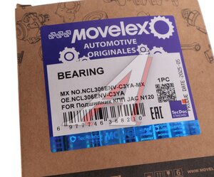 Подшипник КПП JAC N120 КАМАЗ Компас-12 задней крышки MOVELEX NCL306ENV-C3YA-MX, NCL306ENV-C3YA