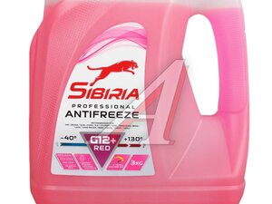 Антифриз красный -40C 3кг G12+ SIBIRIA 805602